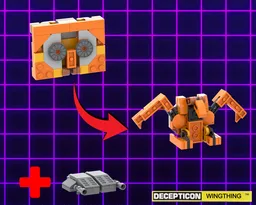 Lego Transformers Soundwave 10358 Tape Wingthing MOC