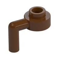 Plate Special Round 1 x 1 with Vertical Bar / Reddish Brown