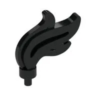 Flame / Headwear Accessory Plume / Feather, Triple Point / Black