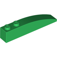 Lego Brick Curved 6 x 1 / Green