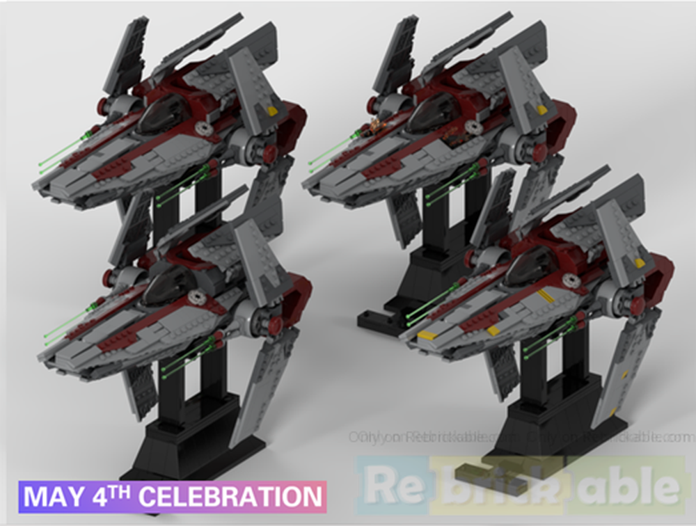 Lego Alpha-3 Nimbus-Class V-Wing Starfighter: Galactic Republic (Customizable Bundle)