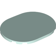 Lego Tile Round 6 x 8, Oval / Light Aqua