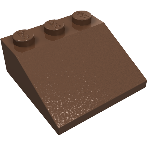Lego Brick Sloped 33° 3 x 3 / Brown