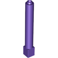 Lego Support Round 1 x 1 x 6 Solid Pillar / Dark Purple