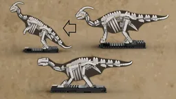 Parasaurolophus & Iguanodon Skeleton - Alternative Build for 21320 Dinosaur Fossils