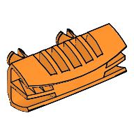 Lego Grille 1 x 4 [Two Pins] / Orange