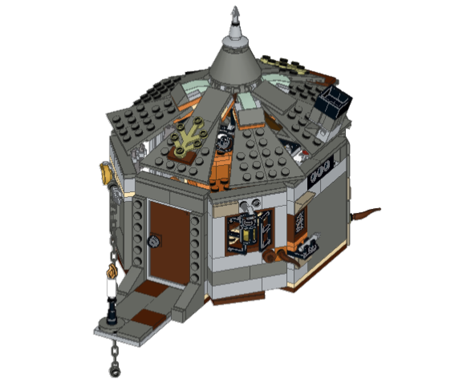 Lego Hagrids Hut with closed (removable back)