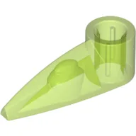 Technic Tooth 1 x 3 with Axle Hole [Rounded Underside] / Trans-Bright Green