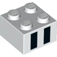 Brick 2 x 2 with Two Black Rectangles Print