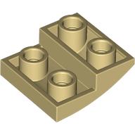 Lego Brick Curved Inverted 2 x 2 x 2/3 / Tan