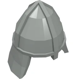 Helmet Castle with Neck Protector / Light Gray