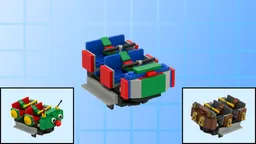Functional 4-person roller coaster cart
