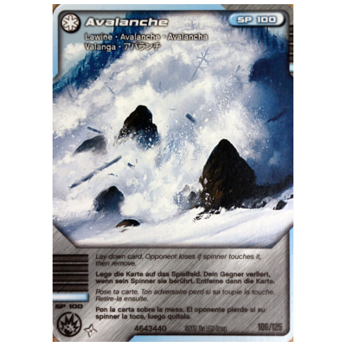 Lego Trading Card, Ninjago Deck #2: 106 - Avalanche - International Version / [No Color/Any Color]