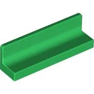 Panel 1 x 4 x 1 with Rounded Corners [Thin Wall] / Green