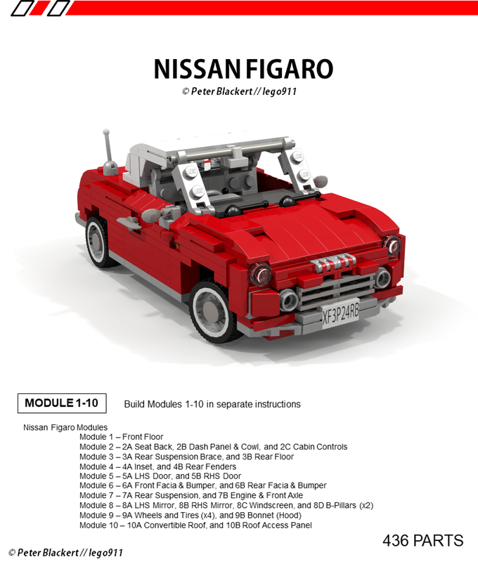 Lego Nissan Figaro - 1:21 Miniland - Intermediate