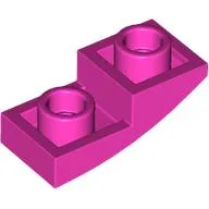 Brick Curved Inverted 2 x 1 / Dark Pink