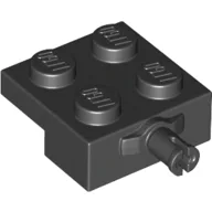 Plate Special 2 x 2 with Wheel Holder with Widened Center Pin / Black