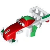 Duplo Car Body, Formula One with Cars Francesco Print / White