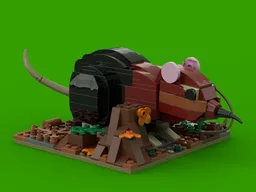 Elephant Shrew (Red) with Forest Floor Display Base