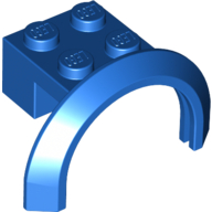 Lego Wheel Arch, Mudguard 4 x 2 1/2 x 2 with 2 x 2 Plate / Blue
