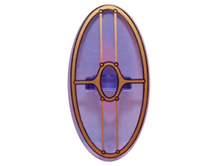 Lego Minifigure, Shield Elliptical with SW Gungan Patrol Shield Pattern (Undetermined Type)