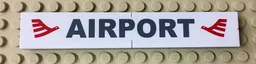 Stickered Assembly 12 x 2 x 1/3 with 'AIRPORT' Pattern (Sticker) - Set 7894
