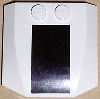 Lego Wedge 4 x 4 x 2/3 Triple Curved with Black Rectangle (13mm Wide) Pattern (Sticker) - Set 7236-1