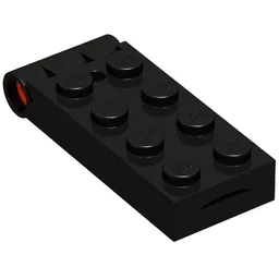 Hinge Plate 2 x 5 with Small Hole [Complete Assembly] / Black