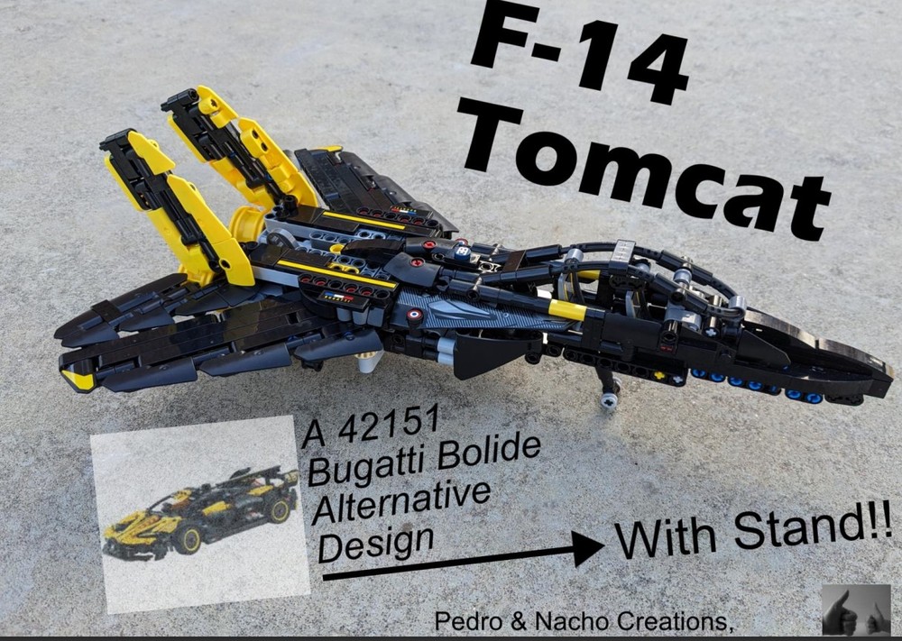 Lego F-14 Tomcat with stand! (42151 Bugatti Bolide)