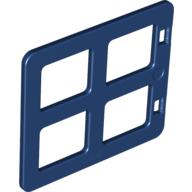 Lego Duplo Door / Window with Four Equal Square Cornered Panes / Dark Blue