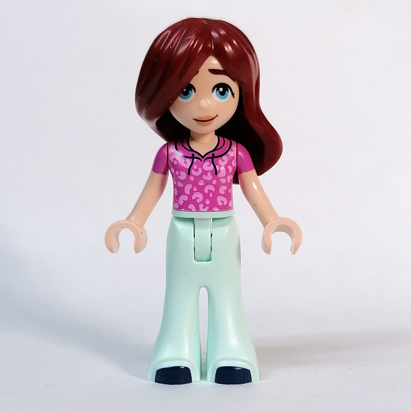 Lego Paisley - Dark Pink Top, Light Aqua Legs