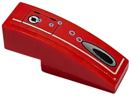Slope, Curved 3 x 1 with Panel, Vent Hole and Bubbles Pattern Model Right Side (Sticker) - Set 7977