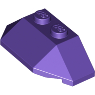 Lego Brick Wedged, Sloped 45° 2 x 4 Triple / Dark Purple