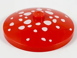 Dish 4 x 4 Inverted [Radar] with Mushroom Spots Print