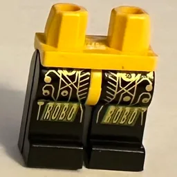 Hips and Black Legs with Space RoboForce Gold Circuitry Print / Yellow