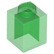 Brick 1 x 1 / Trans-Green