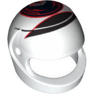 Lego Helmet, Standard with Ferrari K. Raikkonen Print / White