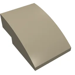 Brick Curved 3 x 2 No Studs / Dark Tan