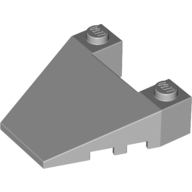 Lego Brick Wedged, Sloped 4 x 4 Taper, with Stud Notches / Light Bluish Gray