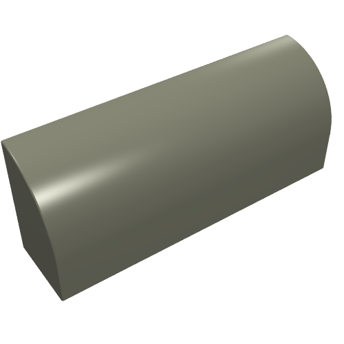 Lego Brick Curved 1 x 4 x 1 1/3 No Studs, Lowered Inside Support / Dark Gray