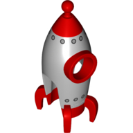 Lego Costume Retro Rocket / Light Bluish Gray