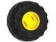 Wheel 11mm D. x 12mm, Hole Notched for Wheels Holder Pin with Black Tire 24 x 12 R Balloon (6014b / 56890) / Yellow