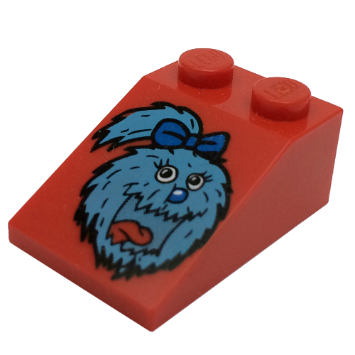 Lego Brick Sloped 33° 3 x 2 Smooth with McDonald's Fry Girl Print