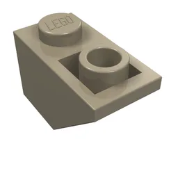 Brick Sloped Inverted 45° 2 x 1 / Dark Tan