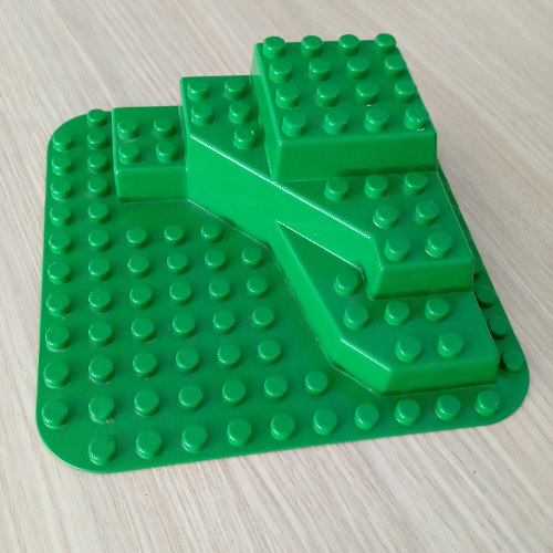 Lego Duplo Baseplate, with Raised Three Tiers 12 x 12 / Green