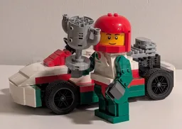 3:1 up-scaled Racing Driver Mini Figure with Kart