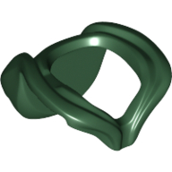 Lego Minifig Neckwear Hood Folded Down / Dark Green