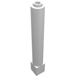 Support Round 1 x 1 x 6 Solid Pillar / White