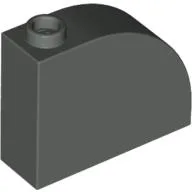 Brick Curved 1 x 3 x 2 / Dark Gray