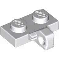 Hinge Plate 1 x 2 Locking with 1 Finger on Side, without Groove / White